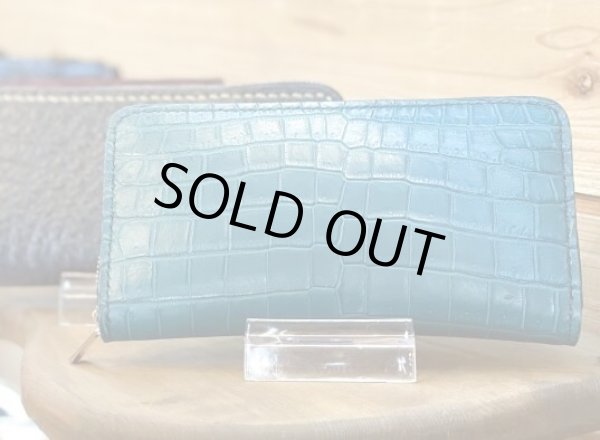 画像1: ラウンドジッパーウォレット（フルクロコダイル） (1)